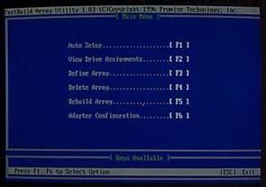 FastTRAK BIOS Setup