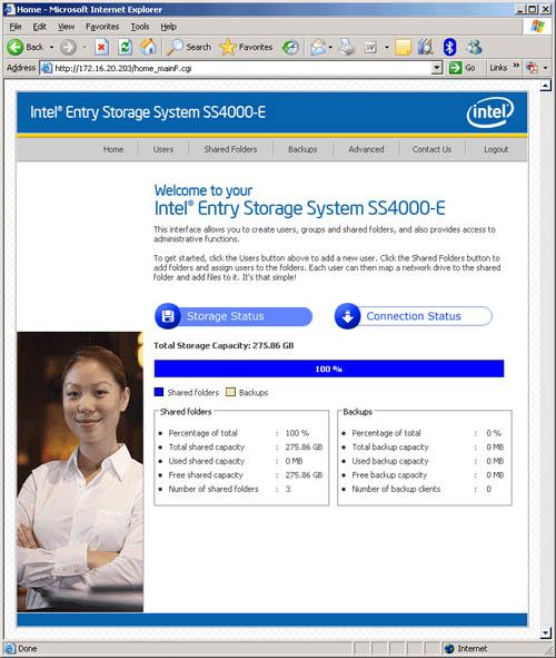 Сетевой дисковый накопитель Intel Entry Storage System SS4000-E, фото 5
