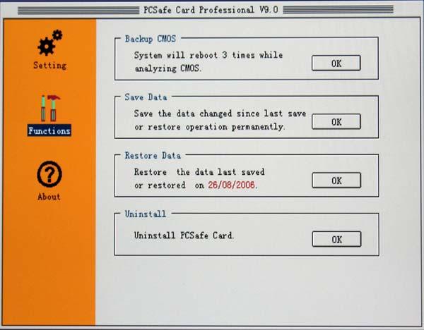 Карта защиты данных на диске PCSafe Recovery Card, фото 13