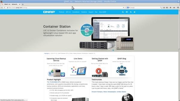 Интерфейс QNAP TS-251C с локальным подключением Интерфейс QNAP TS-251C с локальным подключением