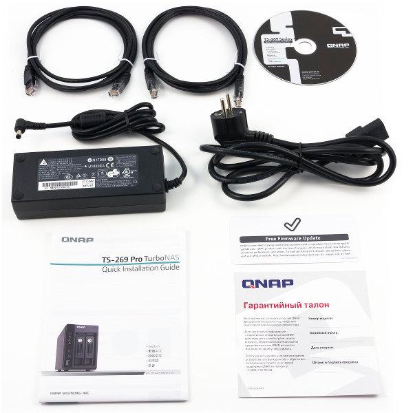 Комплект поставки QNAP TS-269 Pro
