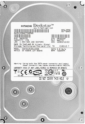 SATA-винчестер Hitachi Deskstar 7K1000, фото 2