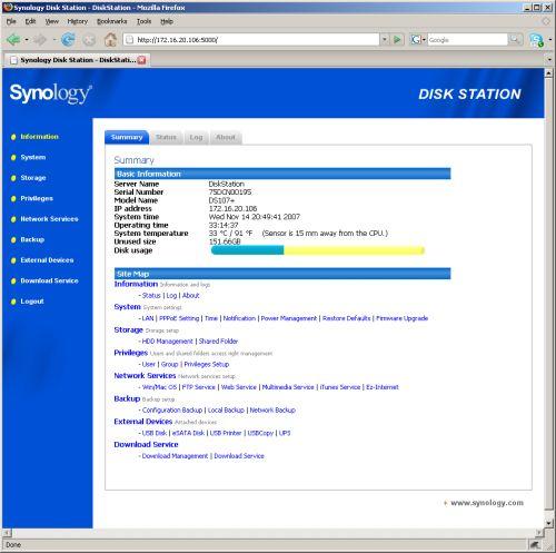 Однодисковый сетевой накопитель Synology DS-107+, фото 6