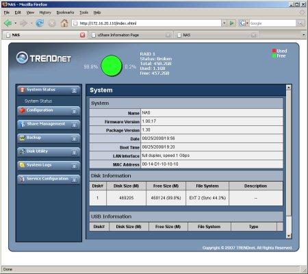 Сетевой накопитель TRENDnet TS-S402, фото 6