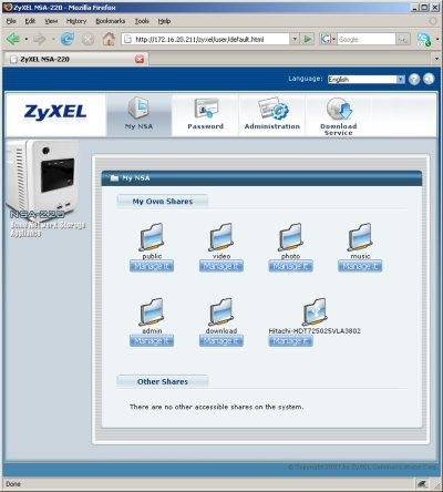 Двухдисковый сетевой накопитель ZyXEL NSA220, фото 6
