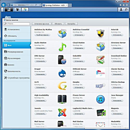 Настройка Synology DS1513+