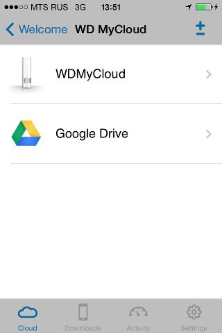 Утилита WD My Cloud в iOS Утилита WD My Cloud в iOS