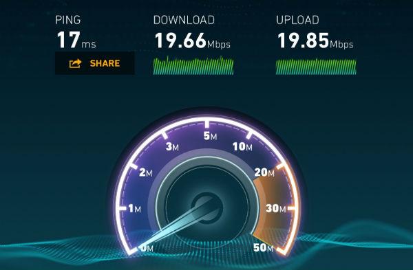 Speedtest.net на iPad mini 4