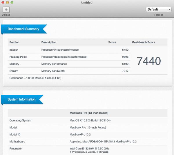 Скриншот MacBook Pro 13 с Retina Display