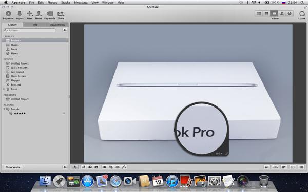 Скриншот MacBook Pro с Retina Display