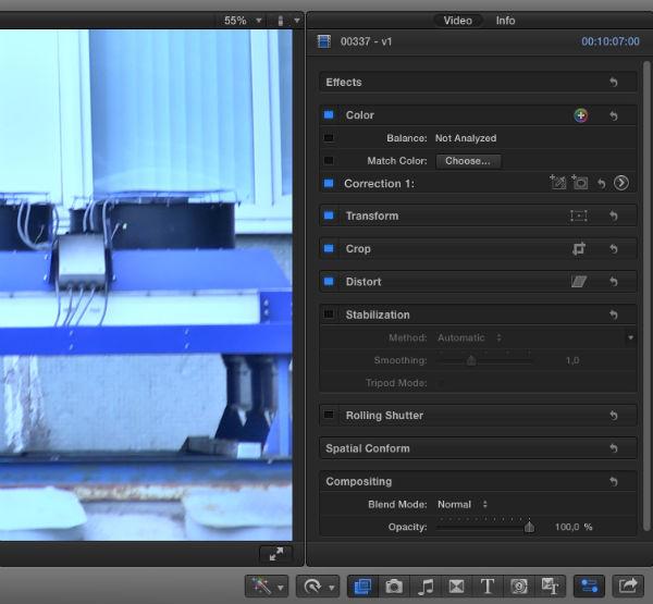 Скриншот программы Final Cut Pro X
