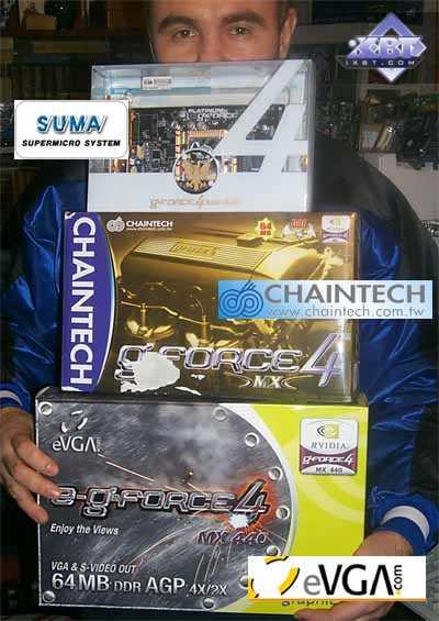 Сводное тестирование видеокарт на базе NVIDIA GeForce4 MX 440 / часть 3 — карты от eVGA, Chaintech и SUMA, фото 1