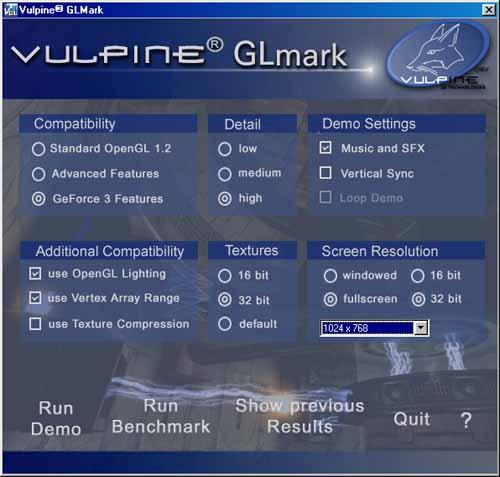 Исследование NVIDIA GeForce3 с помощью Vulpine GLMark, фото 1