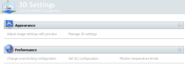3D Settings