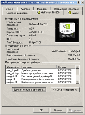 Работа VIVO на картах последнего поколения от NVIDIA плюс обзор видеокарт на базе NVIDIA GeForce4 Ti 4200 производства Galaxy, MSI и Triplex, фото 39