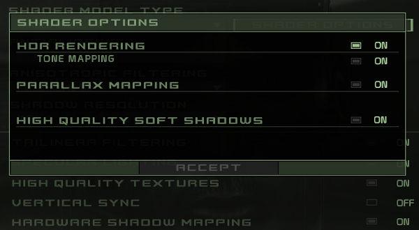 Shader options
