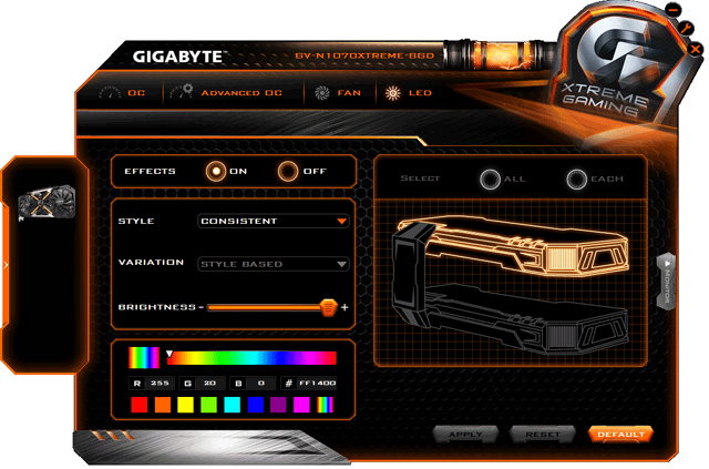 Видеоускоритель Gigabyte GeForce GTX 1070 Xtreme Gaming:, фото 9