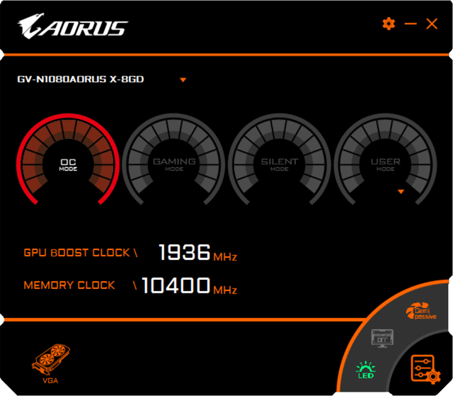 Видеоускоритель Gigabyte Aorus GeForce GTX 1080 Xtreme Edition 8G (8 ГБ):, фото 8