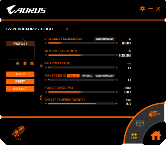 Видеоускоритель Gigabyte Aorus GeForce GTX 1080 Xtreme Edition 8G (8 ГБ):, фото 10