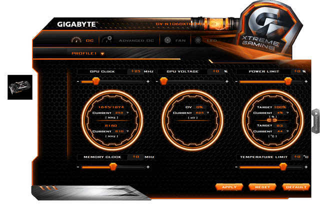 Видеоускоритель Gigabyte GeForce GTX 1060 Xtreme Gaming (6 ГБ):, фото 6