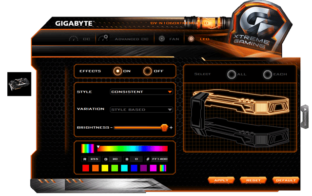 Видеоускоритель Gigabyte GeForce GTX 1060 Xtreme Gaming (6 ГБ):, фото 9