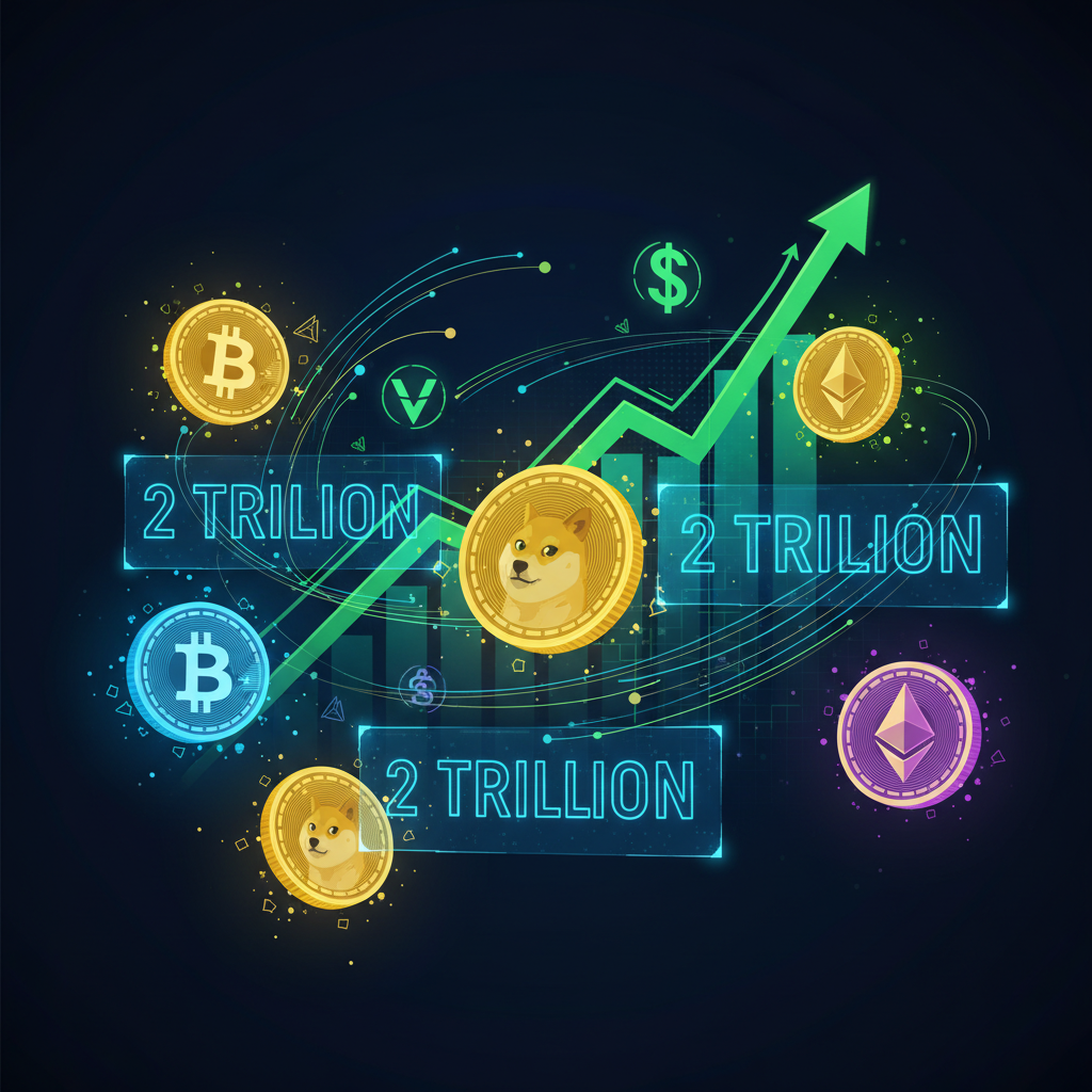 Стоимость Bitcoin, Dogecoin, Etherium и остальных криптовалют уже превысила 2 трлн долларов, фото 1