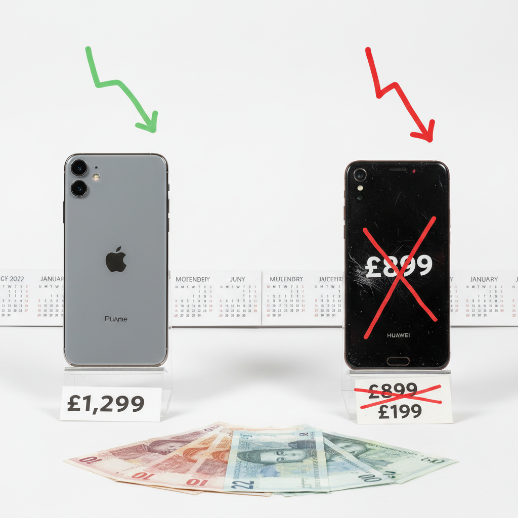 Смартфон Apple дешевеют медленнее всего, а аппараты Huawei теряют за два года 87% своей цены, фото 1