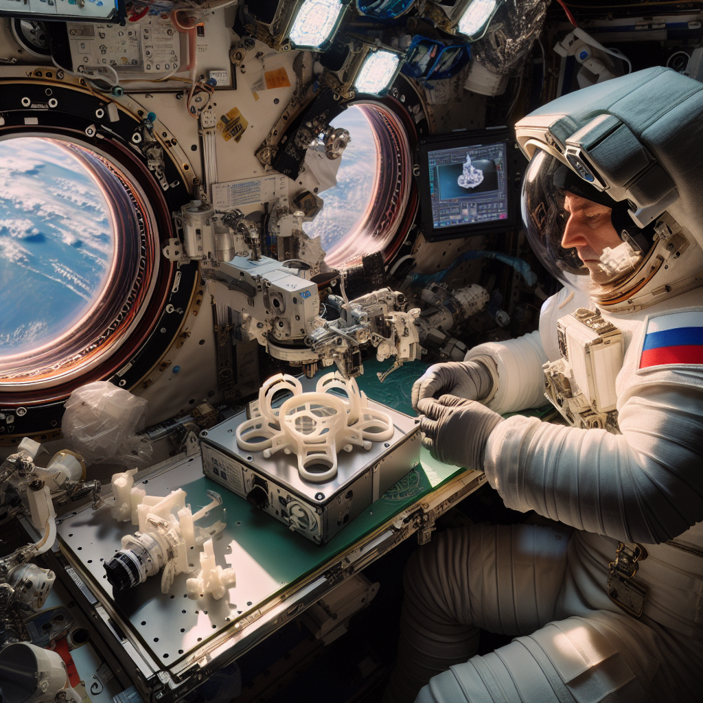 Космическая 3D-печать: российские космонавты напечатали первую рабочую деталь на МКС, фото 1