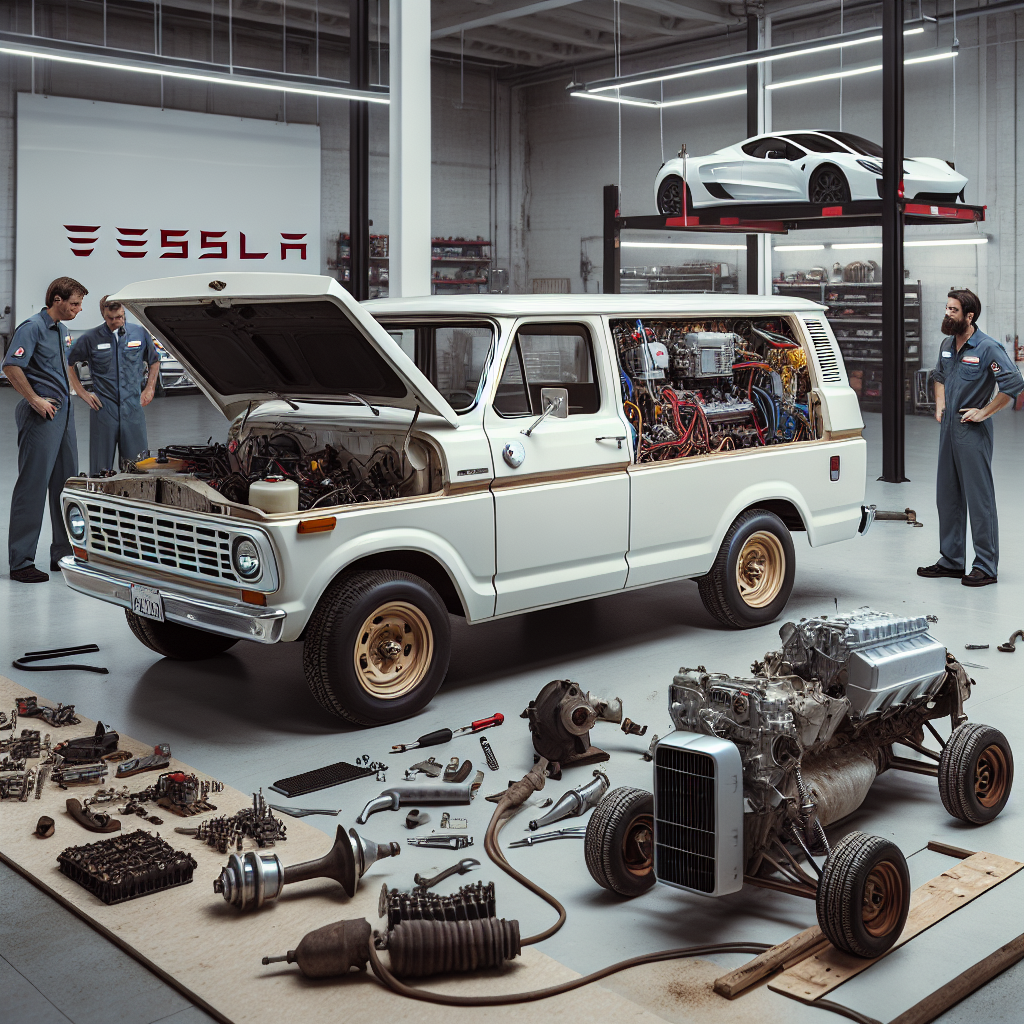 50-летнему фургону Ford E-100 сделали «пересадку органов» от Tesla, фото 1