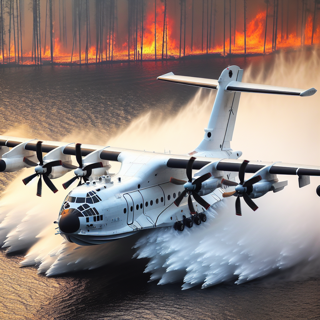 12 тонн воды за 20 секунд. Самый большой в мире самолёт-амфибия AG600 успешно прошёл испытания, фото 1