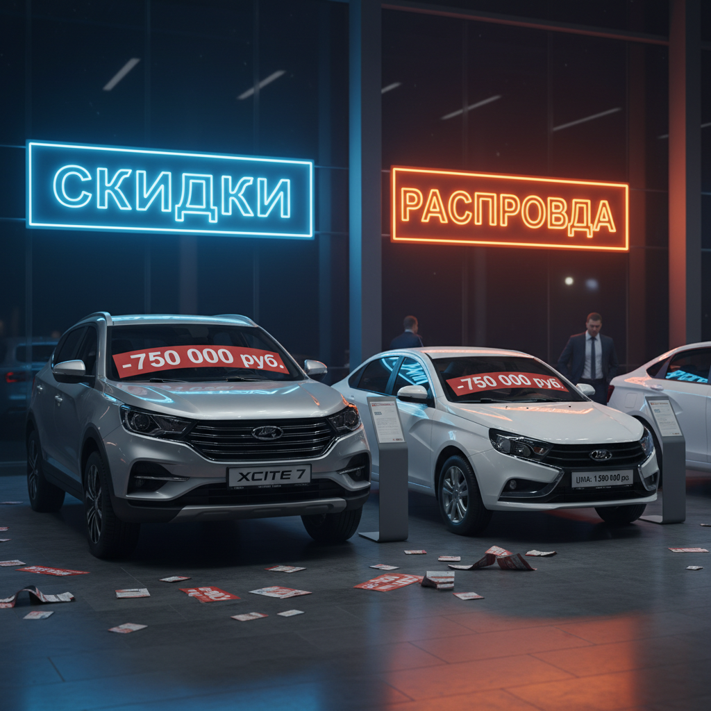 Кроссовер с мотором 147 л.с. и «автоматом» по цене Lada Vesta с двигателем 122 л.с. и «механикой». Скидки на Xcite X-Cross 7 выросли до 750 тыс. рублей, фото 1
