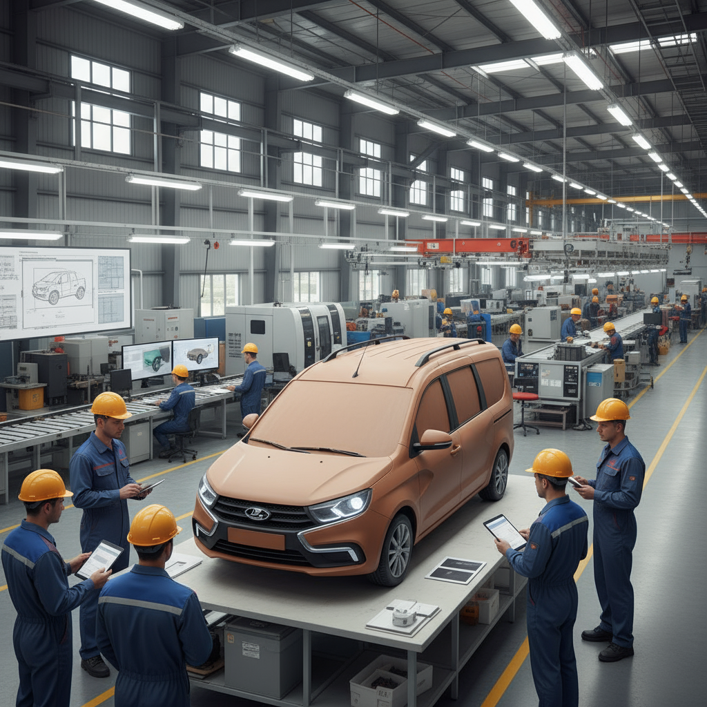 АвтоВАЗ «почти заморозил» дизайн минивэна Lada B-Van за 21 млрд рублей, кузовщики уже подключились к работе, фото 1