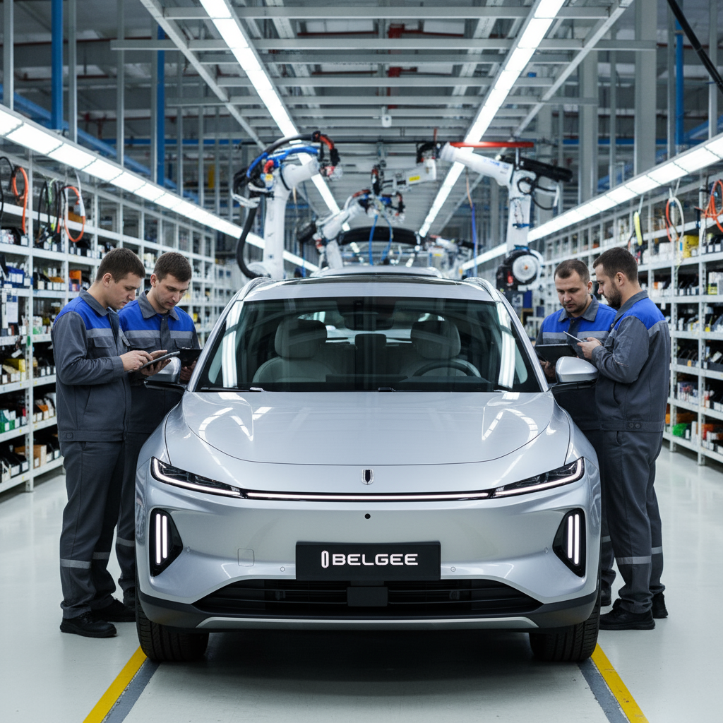 Новый 160-сильный Geely Coolray белорусского производства получит уникальный дизайн. Появились свежие фото с производства Belgee EX50, фото 1
