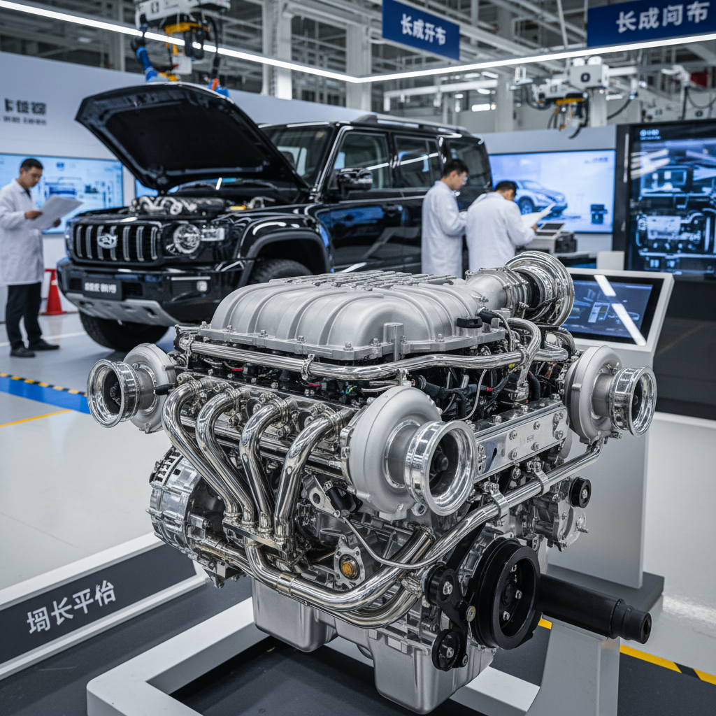 На это ушло 10 лет: представлен первый бензиновый двигатель V8 от Great Wall Motor, он должен дебютировать в новейшем Tank, фото 1