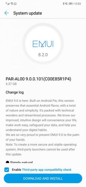 Смартфон Huawei Nova 3 получил прошивку EMUI 9 на базе ОС Android 9.0 Pie, фото 1
