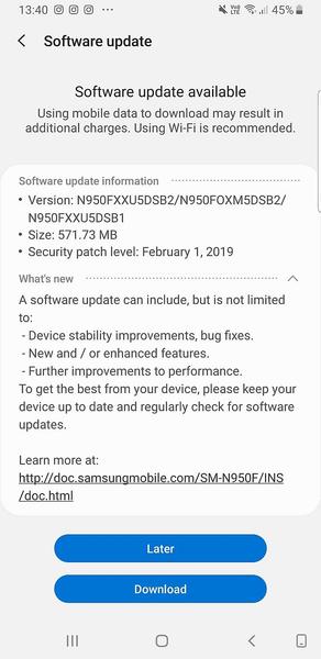 Смартфон Samsung Galaxy Note8 получил стабильное обновление Android 9 Pie, фото 2