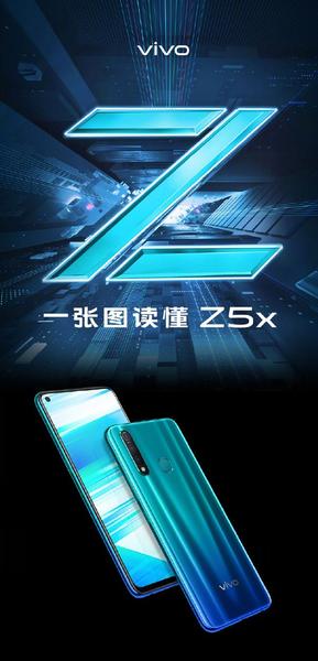 Как Xiaomi Mi 9 SE, только дешевле, с аккумулятором емкостью 5000 мА·ч и врезанной фронтальной камерой. Vivo Z5x представлен официально, фото 1
