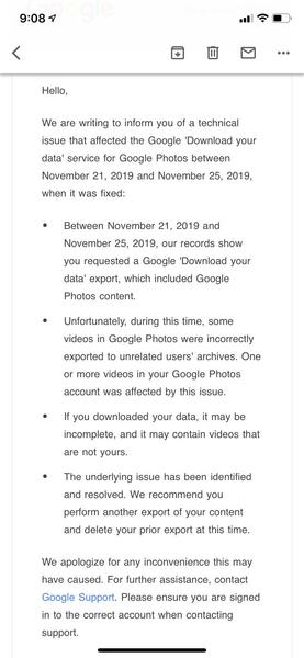 Это фиаско. Google случайно разослала видео пользователей незнакомцам, фото 2