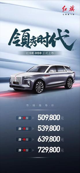 Разгон 4 с до 100 км/ч и запас хода 500 км. В Китае стартуют продажи убийцы Aurus Komendant - большого недорогого электрического кроссовера Hongqi E-HS9, фото 2