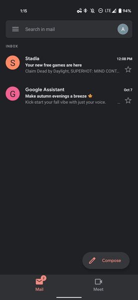 Стандартный Gmail