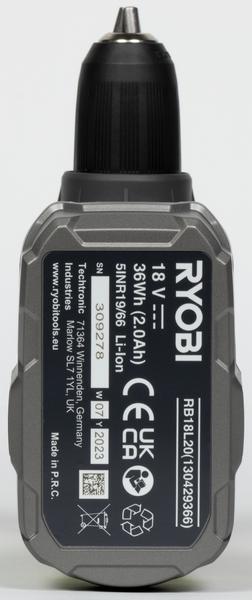 Аккумуляторная дрель-шуруповерт Ryobi R18DD3-220S:, фото 10