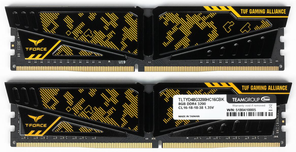 Комплект модулей памяти T-Force Vulcan TUF Gaming Alliance DDR4-3200, фото 4