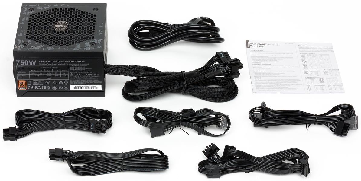Блок питания Cooler Master Masterwatt 750 TUF Gaming Edition:, фото 5