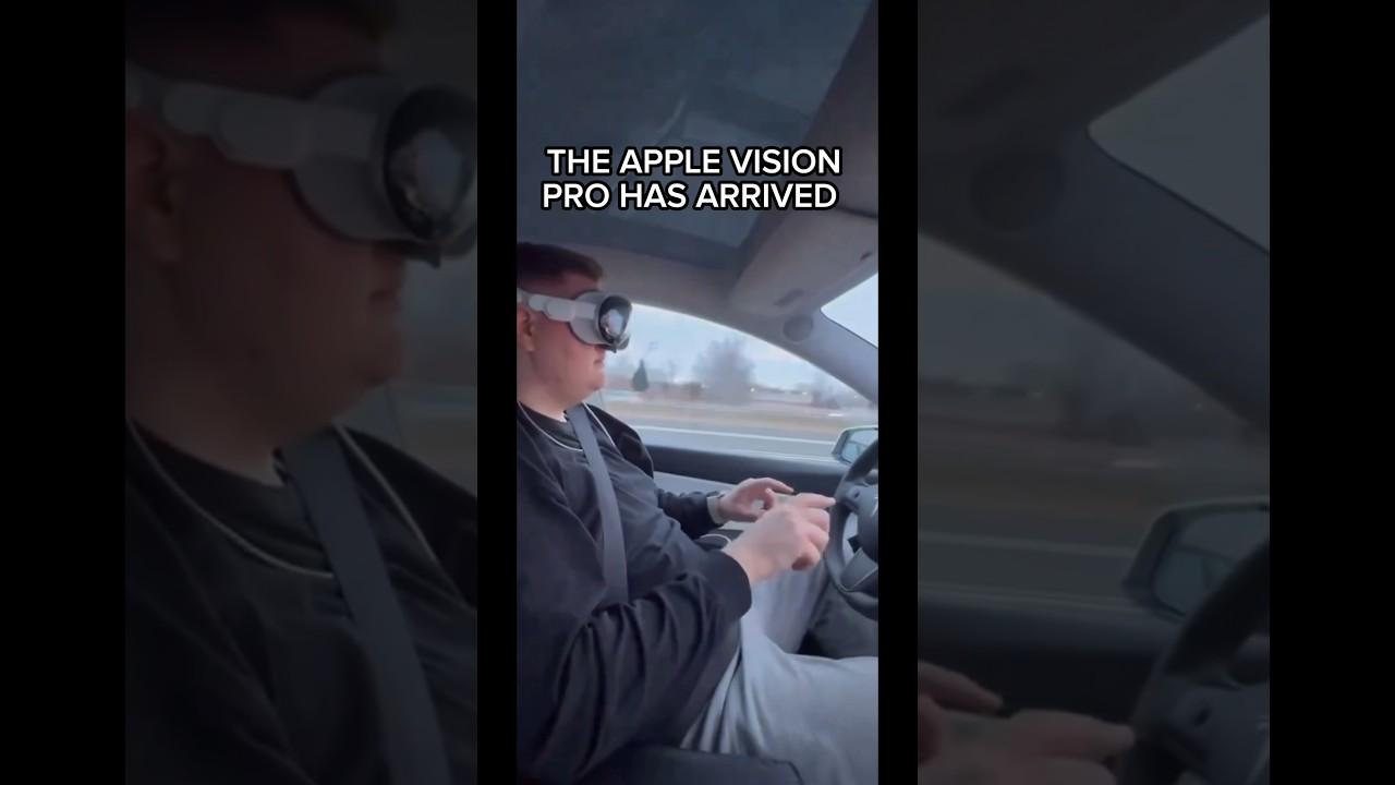 Watch the Apple Vision Pro in action.???? #apple #applevisionpro #tesla #funny #weird