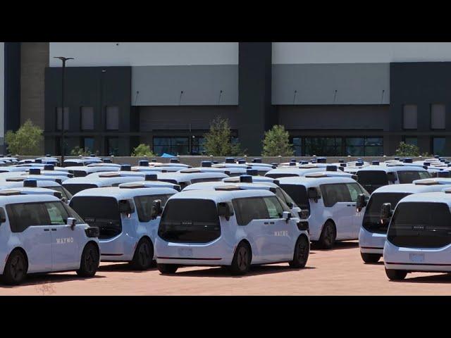 Hundreds of Waymo Ojai from China’s Zeekr vehicles spotted in a parking lot in the US