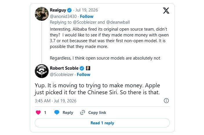 Apple усилила сотрудничество с Китаем и наняла команду разработчиков ИИ-модели Qwen