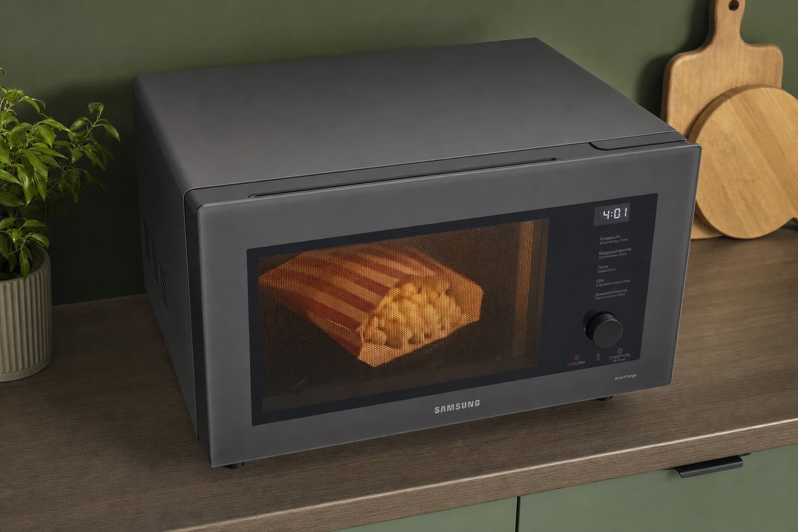 Обзор микроволновой печи Samsung MW7300B с конвекцией и грилем