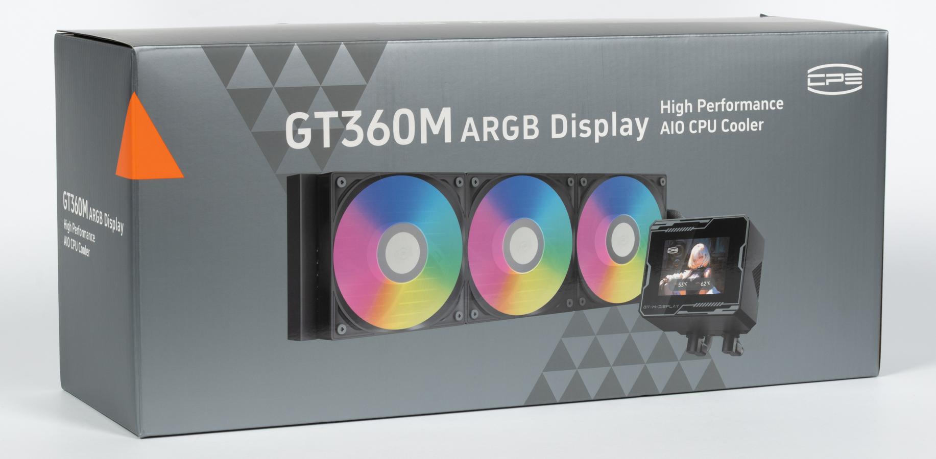 Система жидкостного охлаждения PCCooler GT360M ARGB Display в общем виде