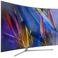 QLED-телевизор Samsung QE55Q7CAMUXRU: изогнутый 4K-экран с диагональю 55 дюймов на стильной подставке из нержавеющей стали
