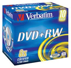 Verbatim DVD+RW 8x — уже в продаже